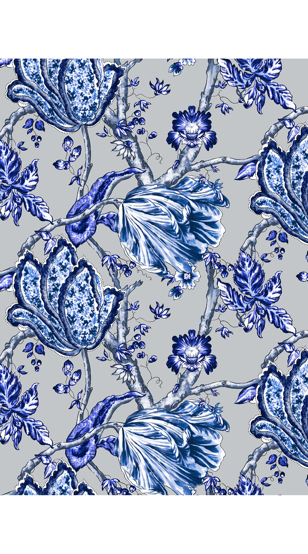 Eden Dress Crew Neck 3/4 Sleeve Maxi Length Cotton Musola (Lillie Toile Pastel)