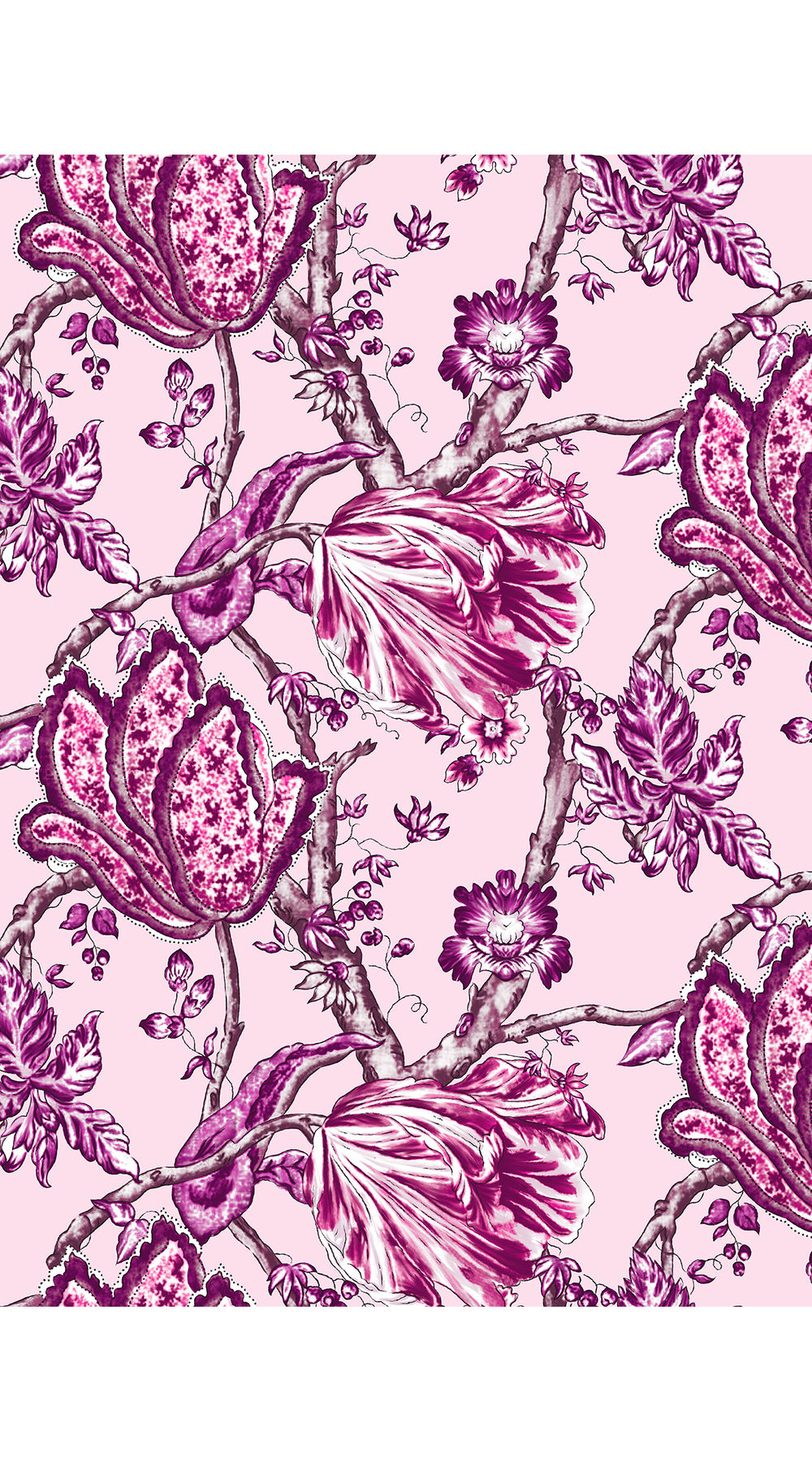 Audrey Dress #1 Shirt Collar Sleeveless Long Length Cotton Stretch (Lillie Toile Pastel)