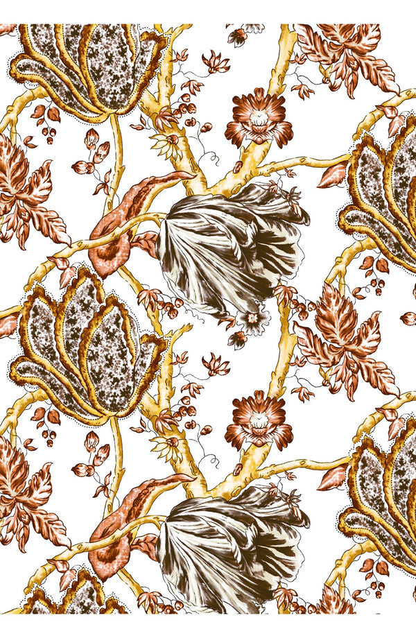 Aster Dress Shirt Collar 3/4 Sleeve Midi Plus Length Cotton Musola (Lillie Toile White)