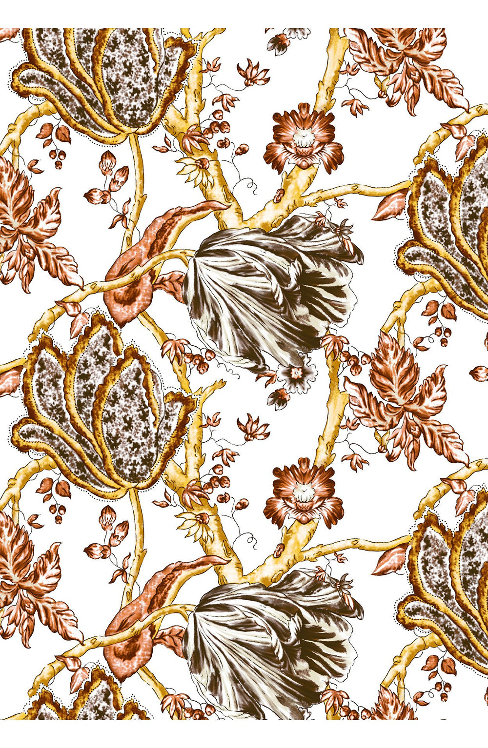 Eva Dress Crew Neck 3/4 Sleeve Midi Length Cotton Musola (Lillie Toile White)