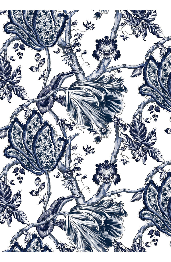 Aster Dress Shirt Collar 3/4 Sleeve Midi Plus Length Cotton Musola (Lillie Toile White)