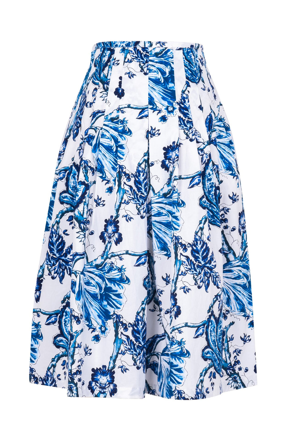 Zelda Skirt Long Length Cotton Stretch (Lillie Toile White)