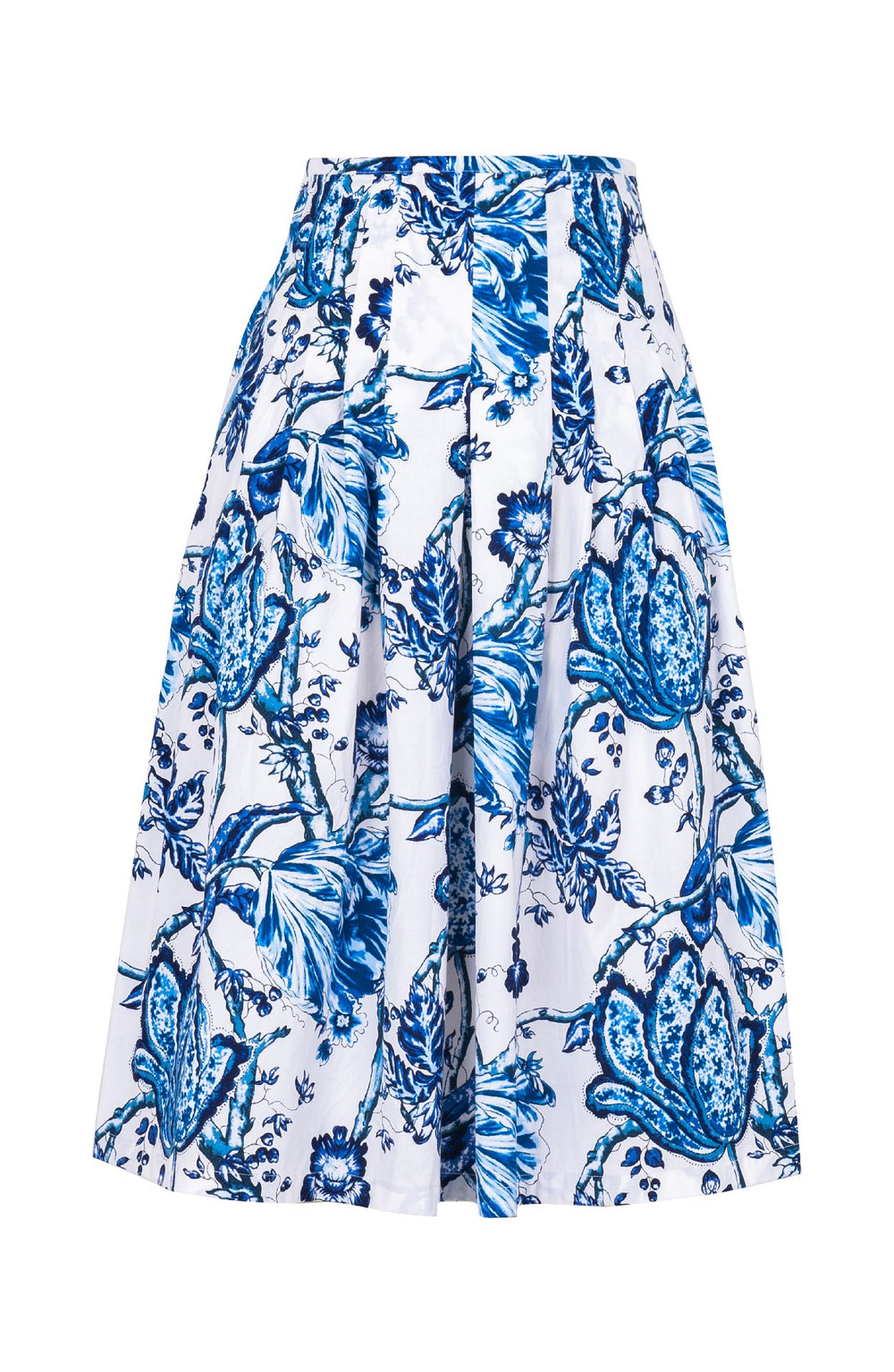 Zelda Skirt Long Length Cotton Stretch (Lillie Toile White)