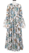 Iris Dress Crew Neck Sleeveless Maxi Length Cotton Musola (Lillie Toile)