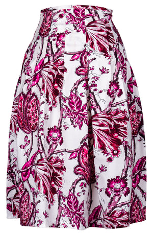 Zelda Skirt Long Length Cotton Stretch (Lillie Toile White)