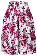 Zelda Skirt Long Length Cotton Stretch (Lillie Toile White)