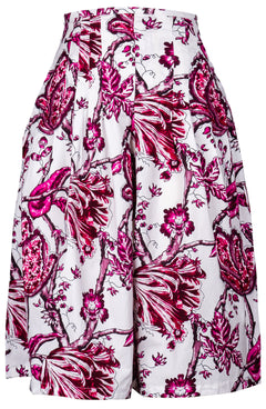 Zelda Skirt Long Length Cotton Stretch (Lillie Toile White)