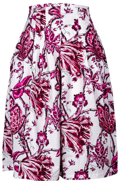 Zelda Skirt Long Length Cotton Stretch (Lillie Toile White)
