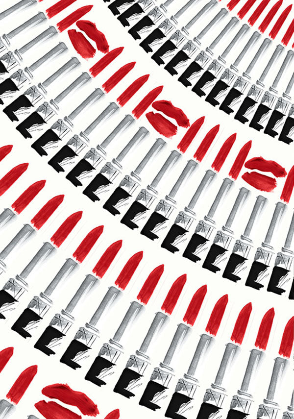 Lipstic Rouge White BIAS_White Red_Cotton Musola_70y