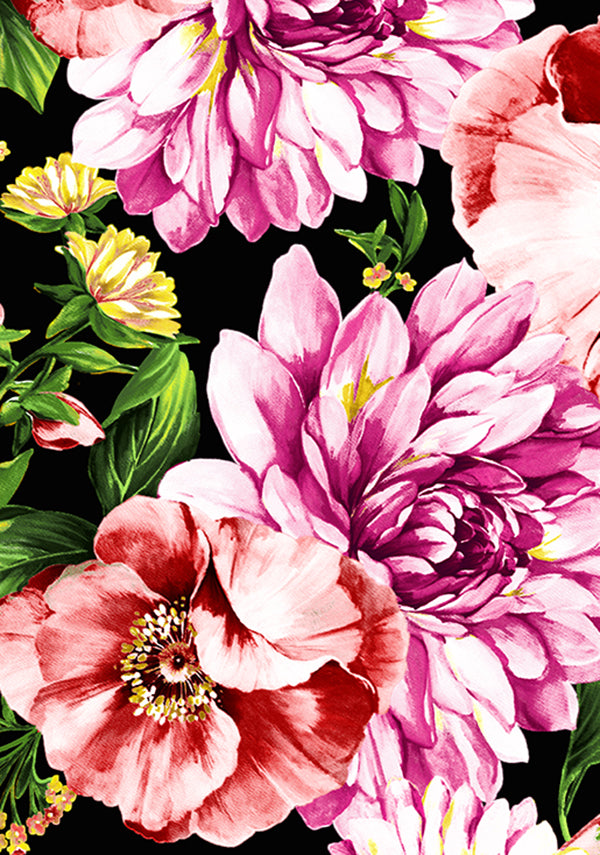 Los Cabos Flower _Black_Cotton Musola_21y