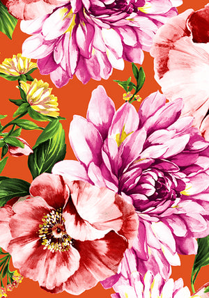Los Cabos Flower _Orange_Cotton Musola_21y