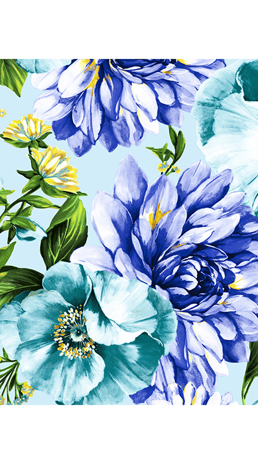 Aster Dress Shirt Collar 3/4 Sleeve Midi Plus Length Cotton Musola (Los Cabos Flower)