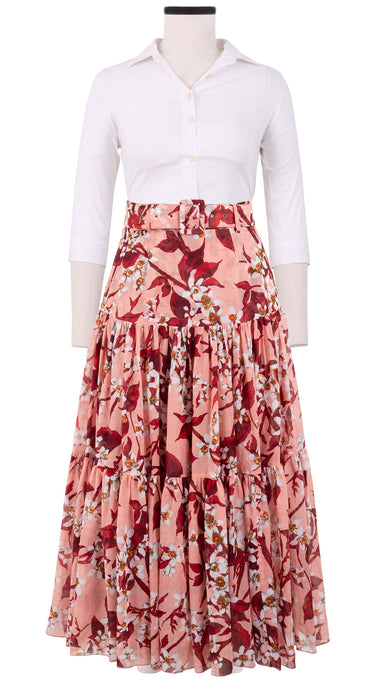 Emma Skirt Midi Plus Length Cotton Musola (Magnolia New)