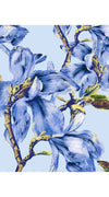 Eden Dress Crew Neck 3/4 Sleeve with Hamilton Belt Midi Length Cotton Musola (Magnolia Blossom)