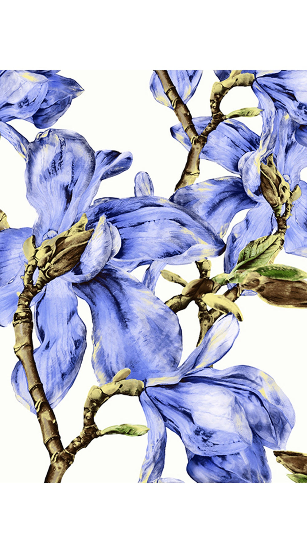 Audrey Dress #4 Shirt Collar 3/4 Sleeve Long Length Cotton Musola (Magnolia Blossom)