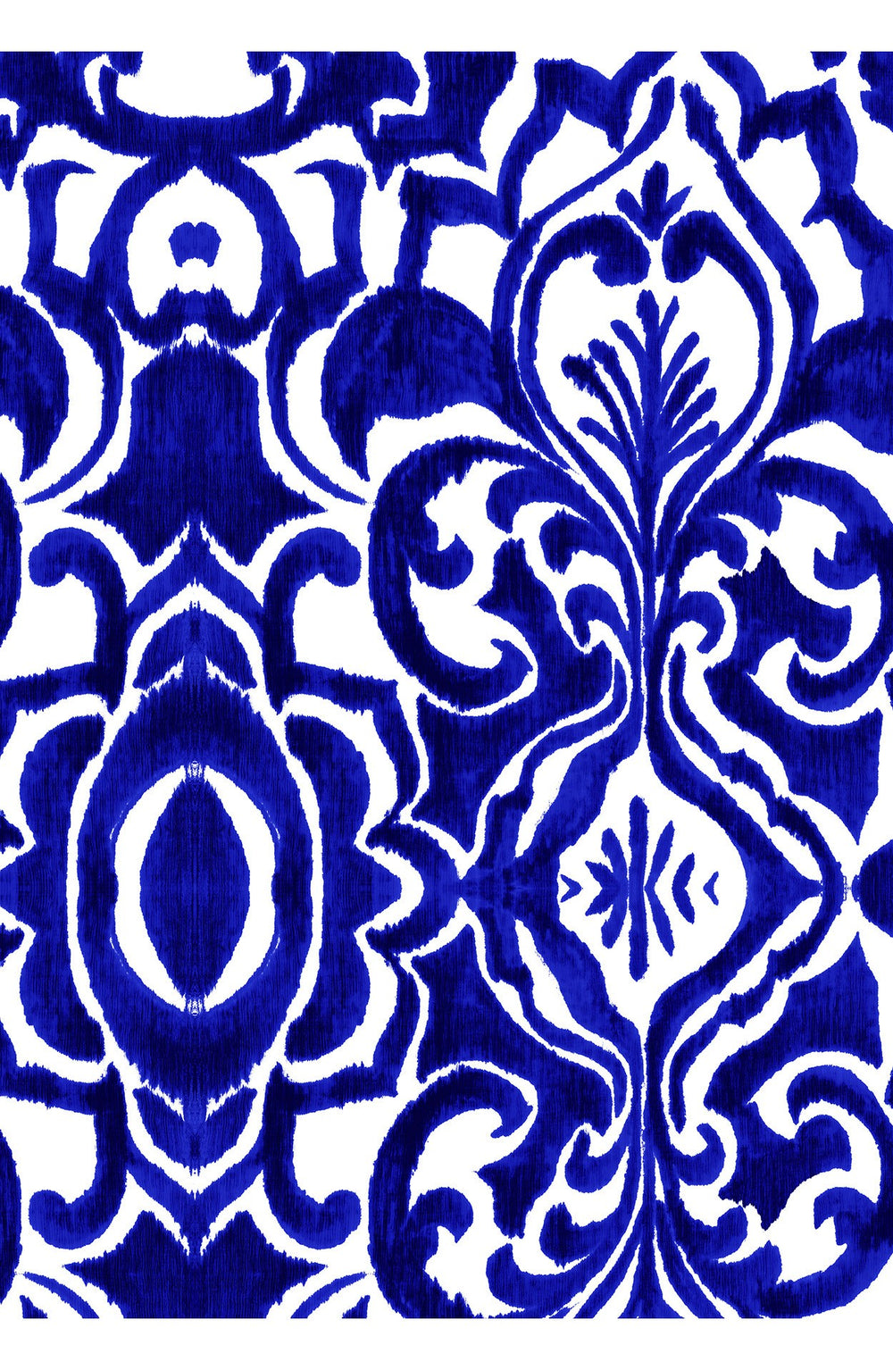 Florance Dress #2 Round Neck 1/2 Sleeve Long Length Cotton Stretch (Maiolica Blue Tile)