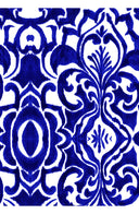 Florance Dress #2 Round Neck 1/2 Sleeve Long Length Cotton Stretch (Maiolica Blue Tile)