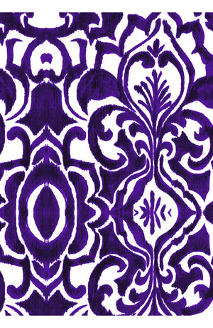 Florance Dress #2 Round Neck 1/2 Sleeve Long Length Cotton Stretch (Maiolica Blue Tile)