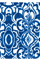 Florance Dress #2 Round Neck 1/2 Sleeve Long Length Cotton Stretch (Maiolica Blue Tile)