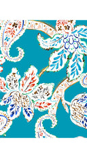 Aster Dress Shirt Collar 3/4 Sleeve Midi Length Cotton Musola (Marseille Paisley Big)