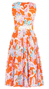Aster Dress Crew Neck Sleeveless Midi Length Cotton Musola (Marseille Paisley Big)