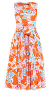 Aster Dress Crew Neck Sleeveless Midi Length Cotton Musola (Marseille Paisley Big)