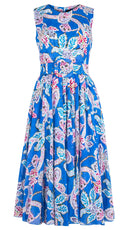 Aster Dress Crew Neck Sleeveless Midi Length Cotton Musola (Marseille Paisley Big)