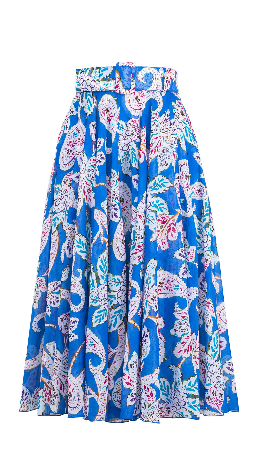 Aster Skirt #1 with Belt Long Length Cotton Musola (Marseille Paisley Big)