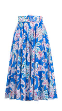 Aster Skirt #1 with Belt Long Length Cotton Musola (Marseille Paisley Big)