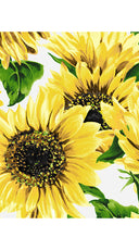 Abito Audrey n. 1, collo a camicia, senza maniche, lunghezza regolare +3, cotone elasticizzato (girasole di maggio)