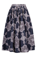 Jenny Skirt Midi Length Poliamide Taffta (Medallion Paisley Dark)