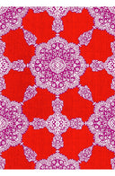 Aster Dress Shirt Collar 3/4 Sleeve Midi Length Cotton Musola (Medallion Paisley Bright)