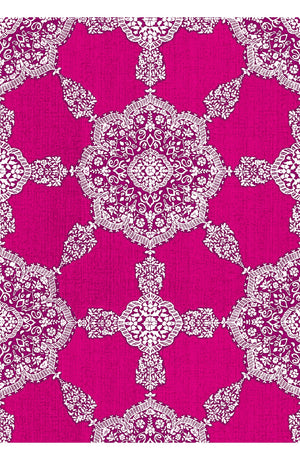 Aster Dress Shirt Collar 3/4 Sleeve Midi Length Cotton Musola (Medallion Paisley Bright)