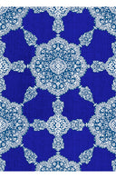 Aster Dress Shirt Collar 3/4 Sleeve Midi Length Cotton Musola (Medallion Paisley Bright)