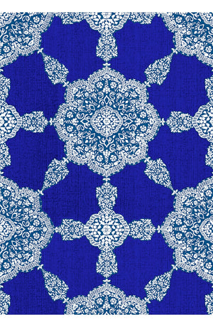 Aster Dress Shirt Collar 3/4 Sleeve Midi Length Cotton Musola (Medallion Paisley Bright)