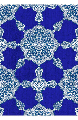 Aster Dress Shirt Collar 3/4 Sleeve Midi Length Poliamide Taffta (Medallion Paisley Bright)