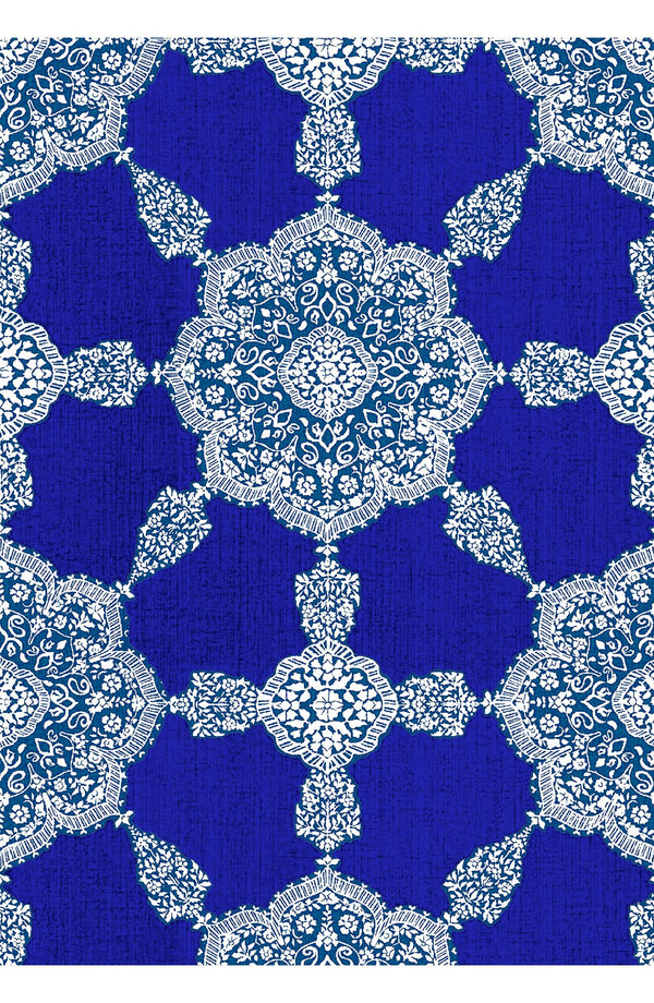 Aster Dress Shirt Collar 3/4 Sleeve Midi Length Poliamide Taffta (Medallion Paisley Bright)