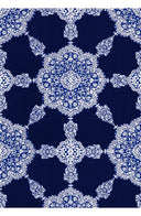 Aster Dress Shirt Collar 3/4 Sleeve Midi Length Poliamide Taffta (Medallion Paisley Bright)