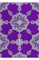 Aster Dress Shirt Collar 3/4 Sleeve Midi Length Poliamide Taffta (Medallion Paisley Bright)