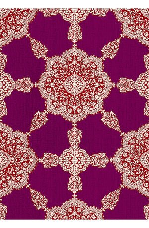 Aster Dress Shirt Collar 3/4 Sleeve Midi Length Poliamide Taffta (Medallion Paisley Dark)