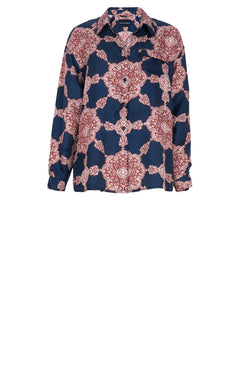 Nova Shirt Silk Twill (Medallion Paisley Dark)