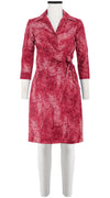 Hepburn Dress Shirt Collar 3/4 Sleeve Cotton Stretch (Mesh Shibori)