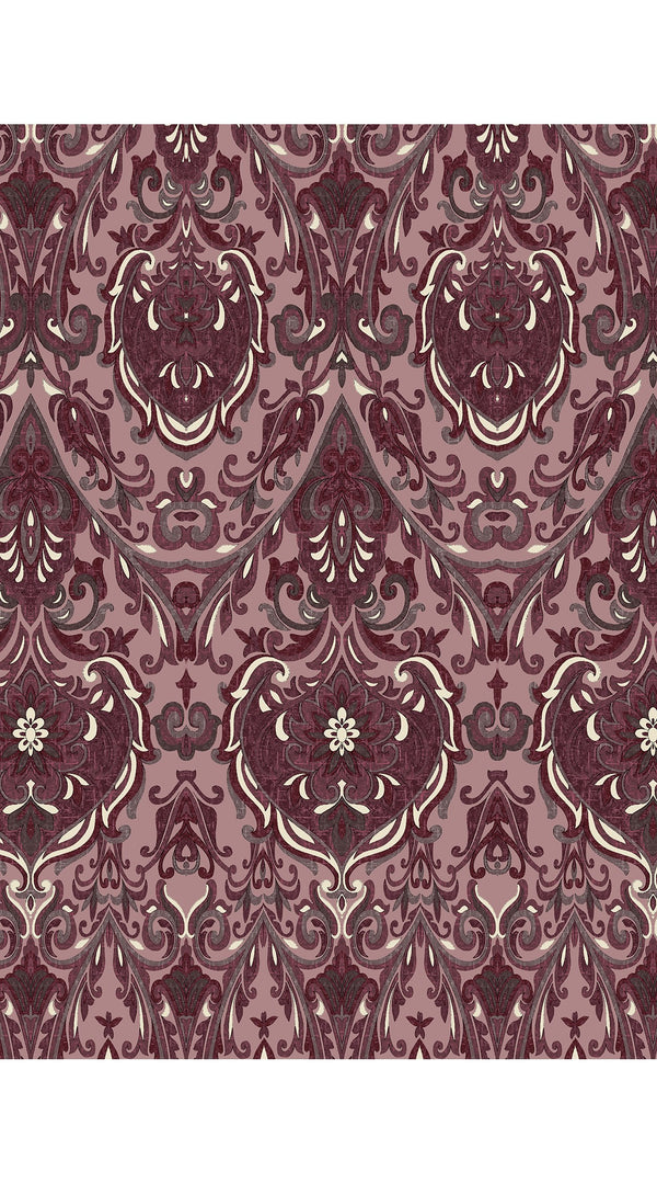 Florance Dress #2 Crew Neck 3/4 Midi Length Cotton Stretch (Mill Creek Paisley Dark)