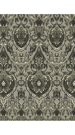 Florance Dress #2 Crew Neck 3/4 Midi Length Cotton Stretch (Mill Creek Paisley Dark)