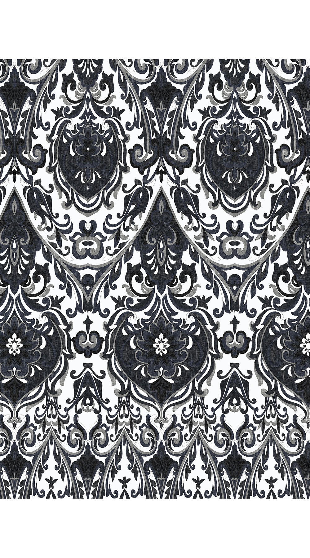 Audrey Dress #2 Shirt Collar Sleeveless Long Length Cotton Stretch (Mill Creek Paisley White Bright)