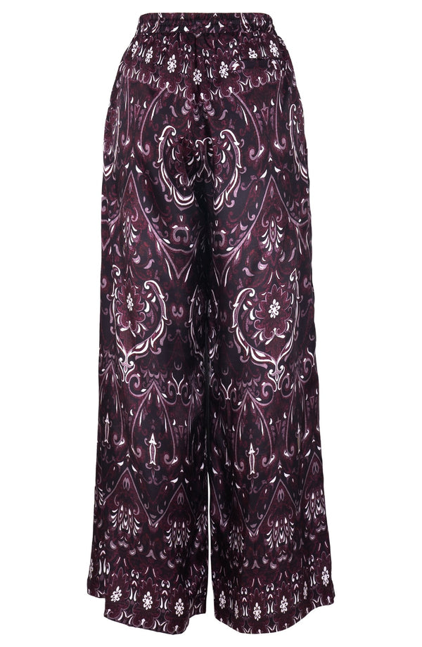 Leah Pants Silk Twill (Mill Creek Paisley Dark)