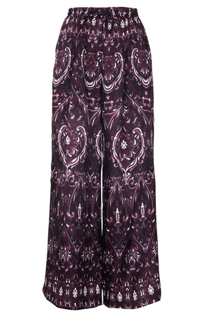 Leah Pants Silk Twill (Mill Creek Paisley Dark)