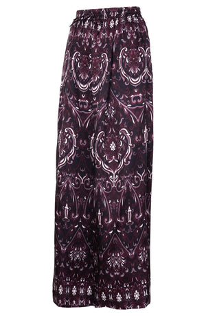 Leah Pants Silk Twill (Mill Creek Paisley Dark)