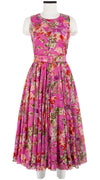 Aster Dress Crew Neck Sleeveless Midi Length Cotton Musola (Millie Fruit Toile)