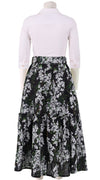 Melanie Skirt #2 Midi Plus Length Linen (Mimosa Small Black)